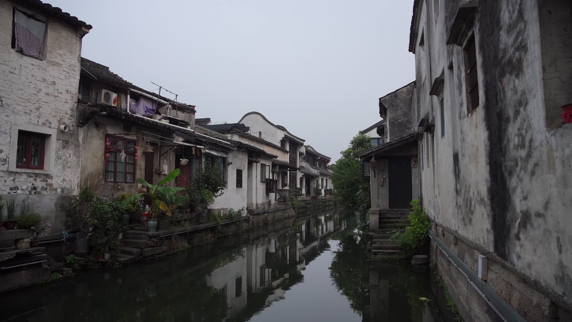 浙江绍兴水乡风景仓桥直街4K视频视频的预览图