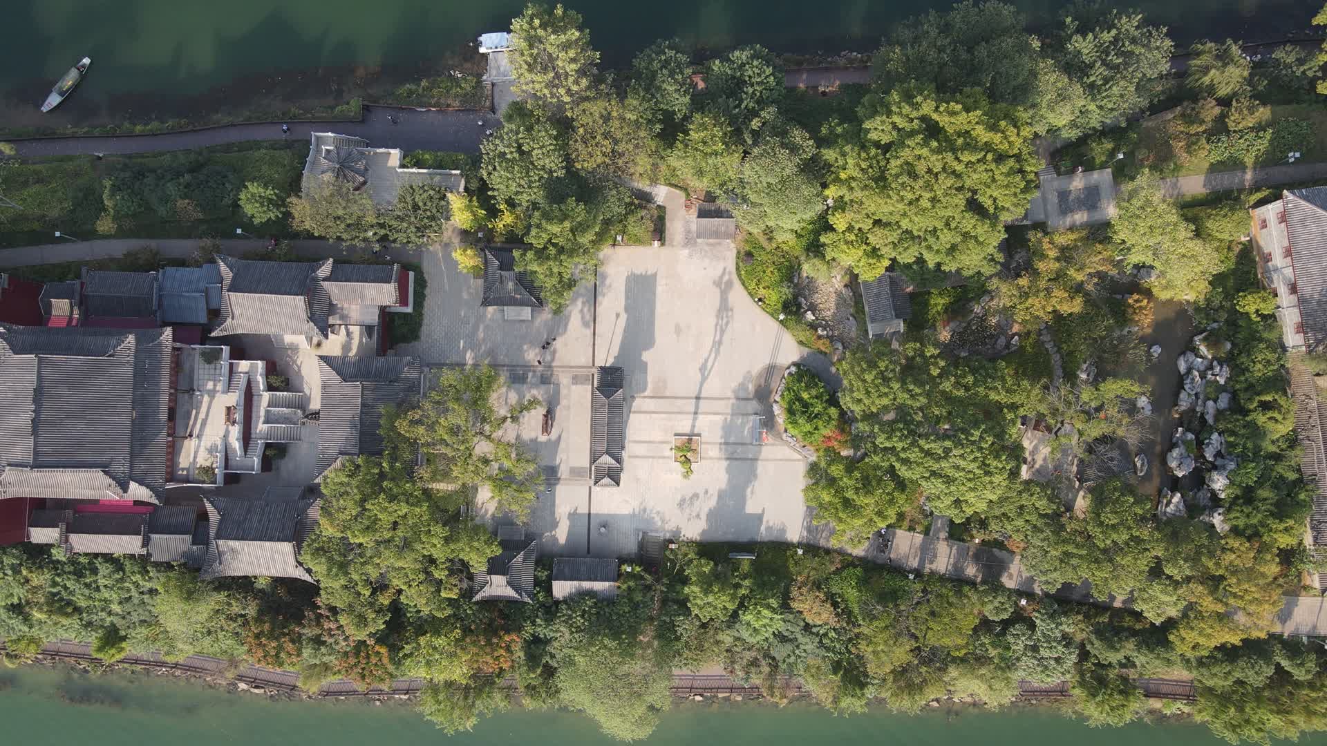 航拍湖南衡阳石鼓书院4A景区视频的预览图