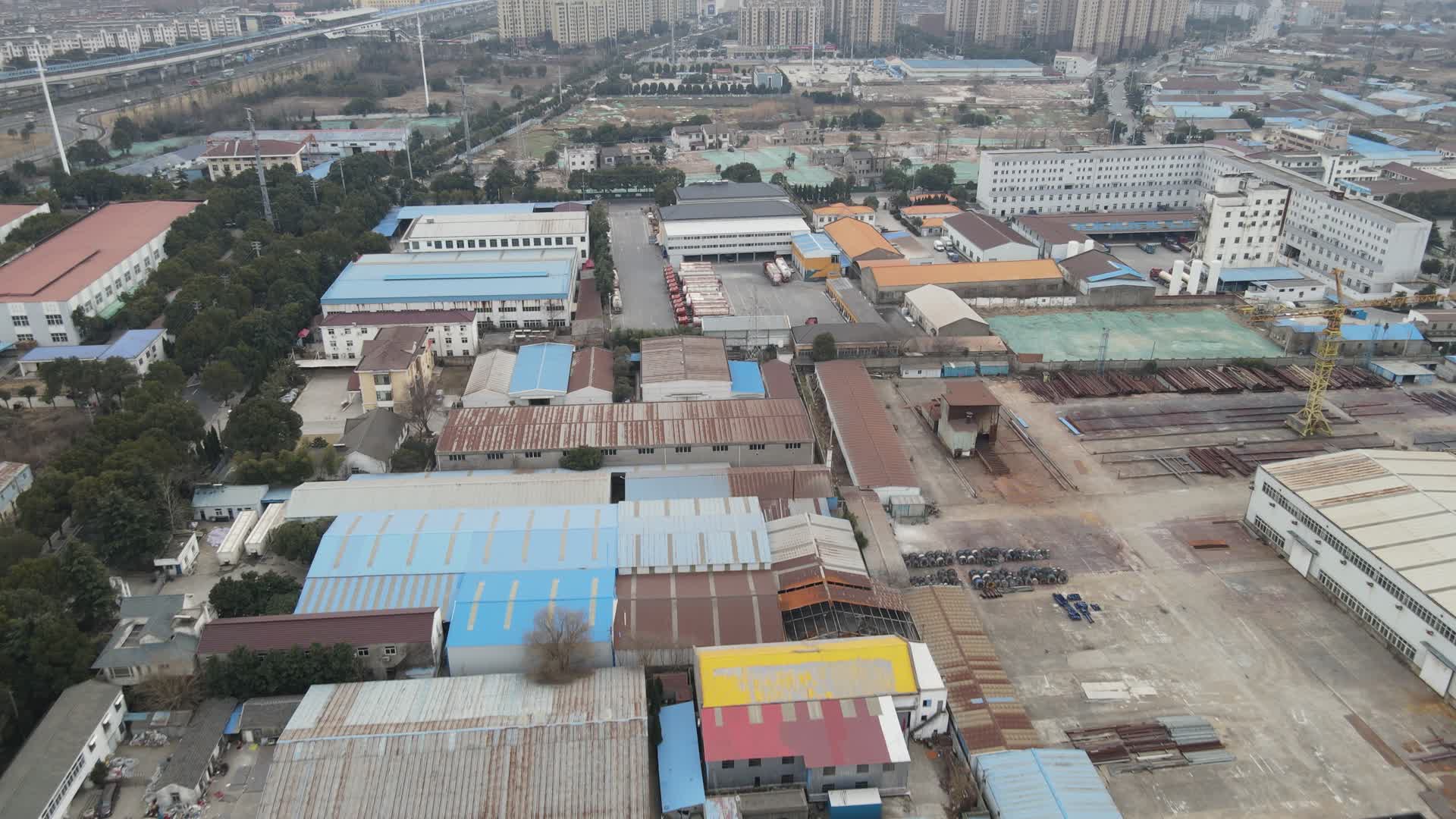 4K航拍工厂厂房仓储仓库物流中心视频的预览图