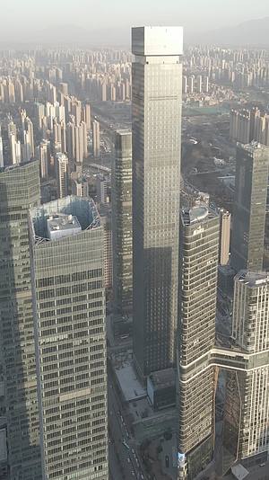 西安高新区城市风光建筑4k竖拍视频的预览图