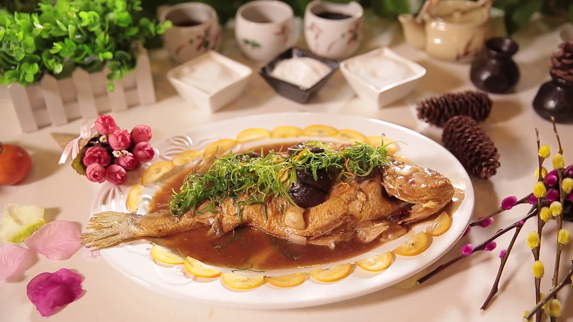 中华美食干烧大黄鱼视频的预览图