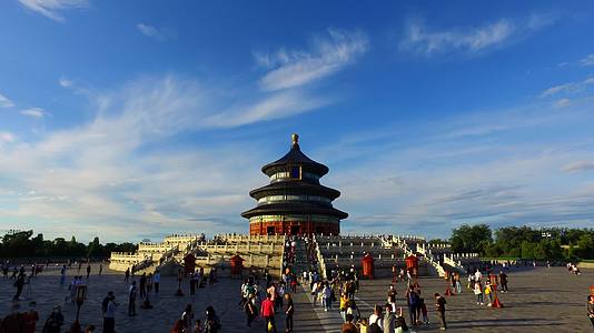 北京天坛延时北京地标建筑皇家园林古典建筑视频的预览图