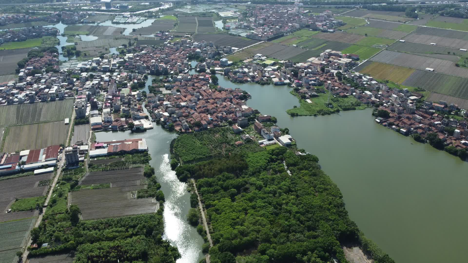 航拍莆田乡镇风景4K实拍视频视频的预览图