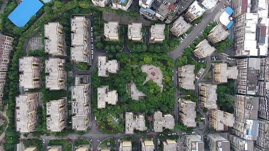 俯拍城市住宅小区视频的预览图