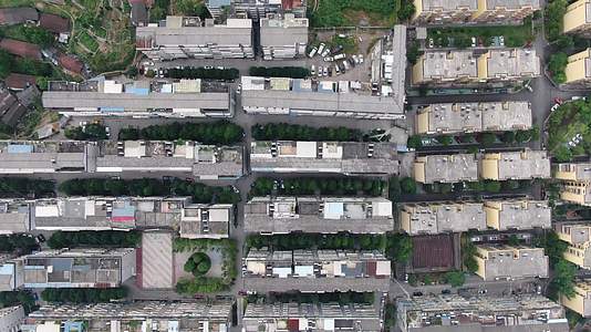 俯拍城市住宅小区视频的预览图