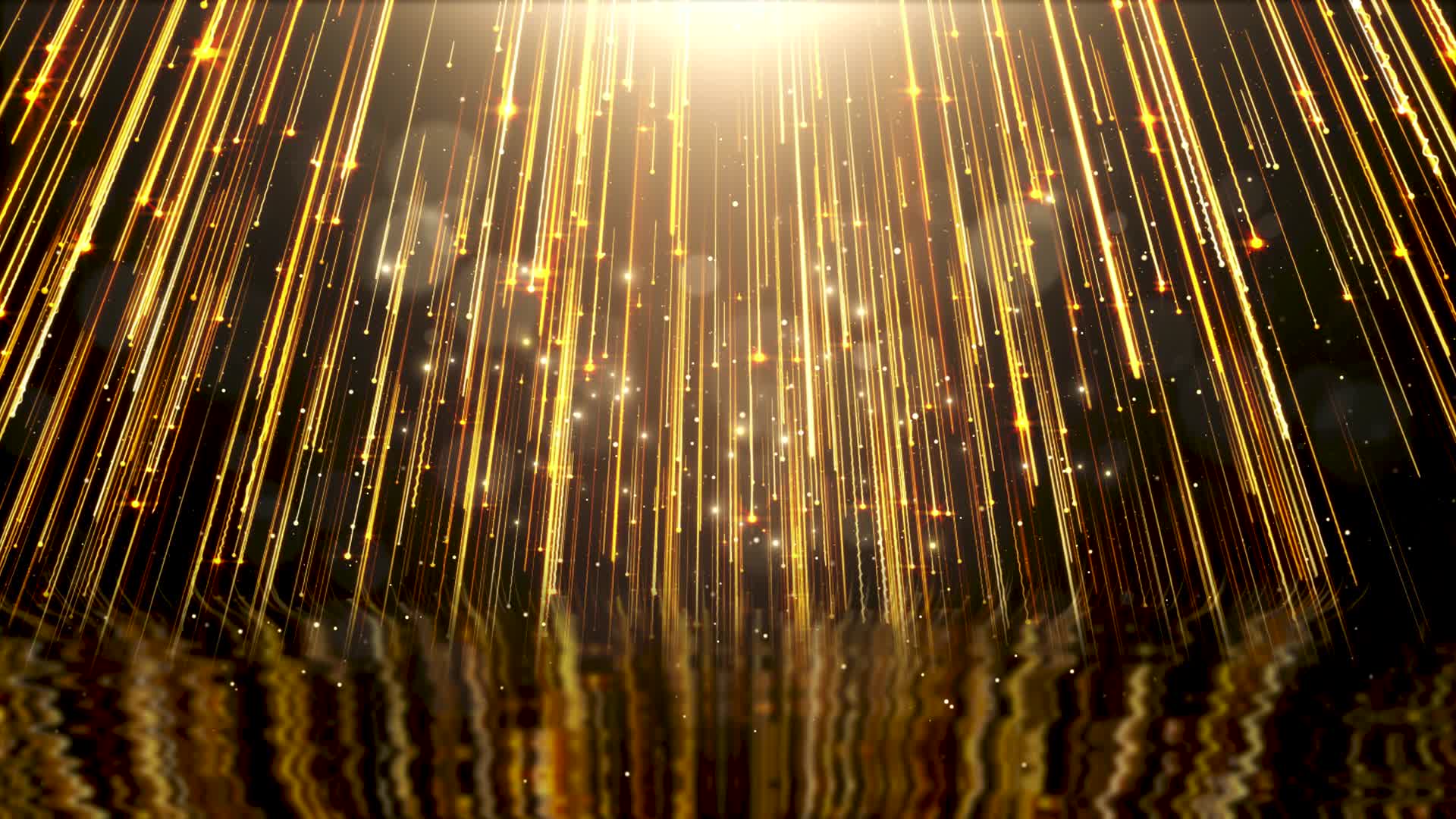 4K金色粒子掉落流体炫光VJ夜店夜场婚礼庆典舞台背景视频的预览图