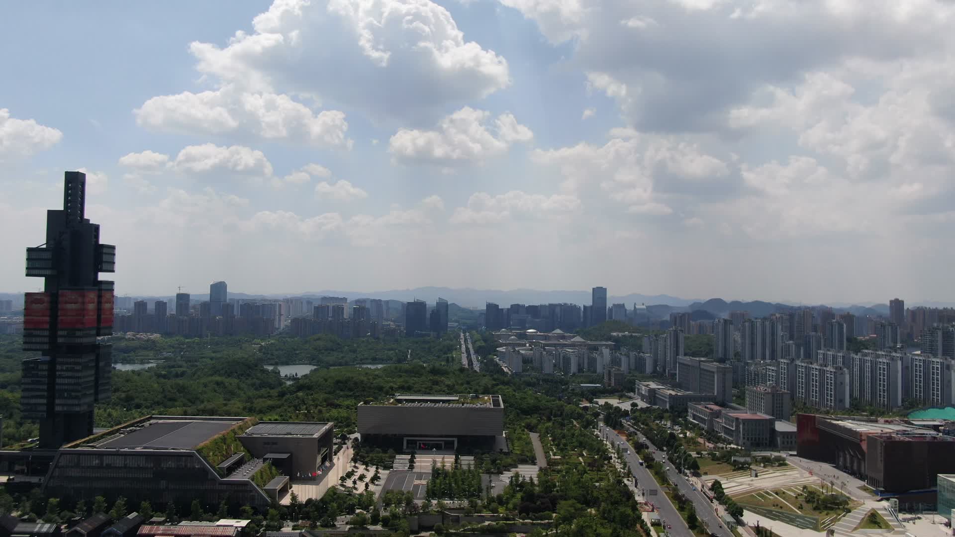 贵州贵阳201大厦地标建筑航拍视频的预览图