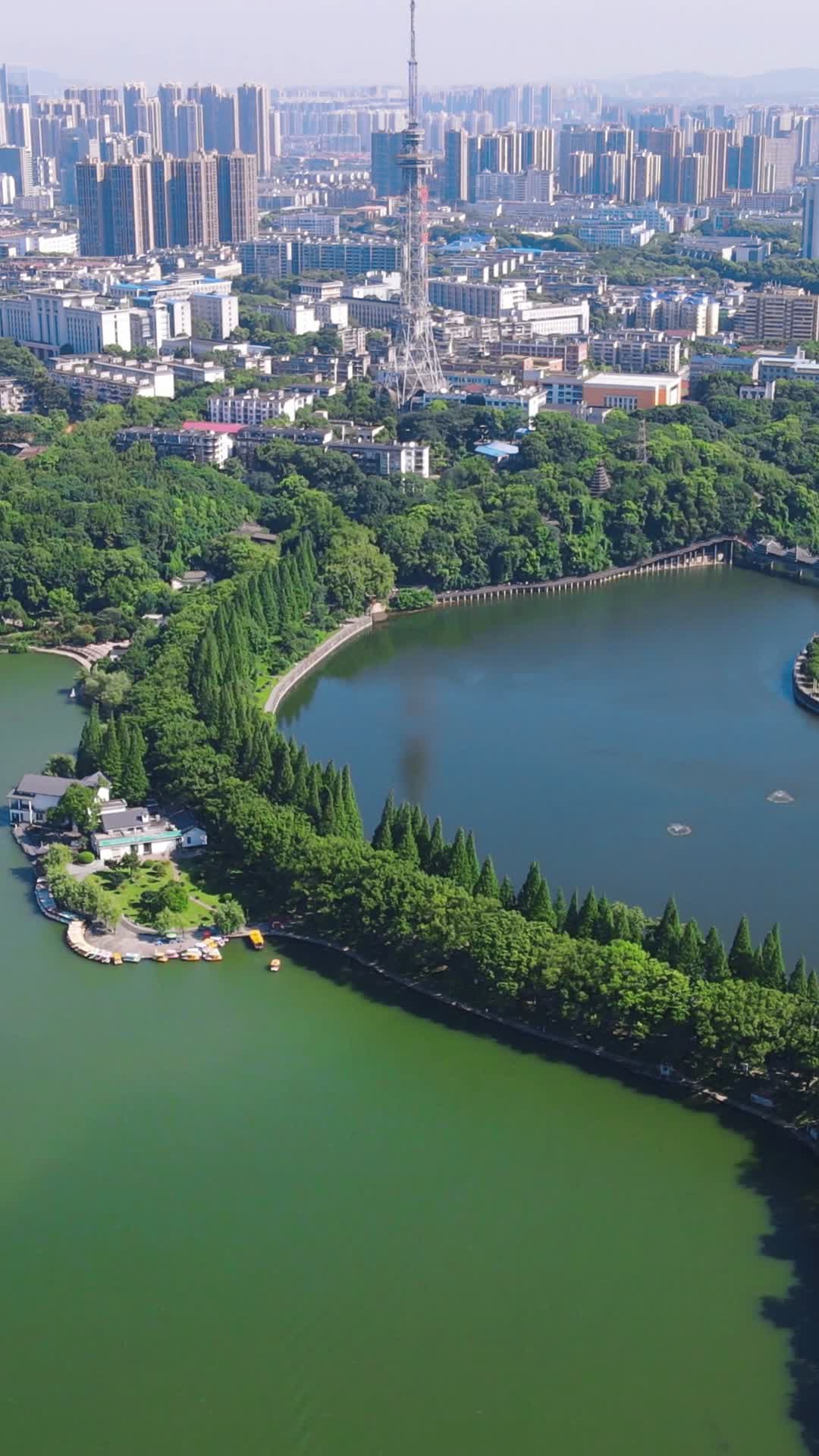 湖南长沙烈士公园竖屏航拍视频的预览图