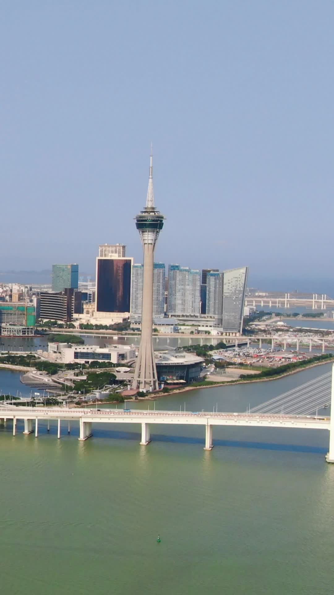 航拍澳门城市建设视频的预览图