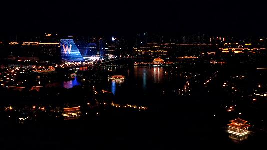 西安曲江夜景延时摄影视频的预览图