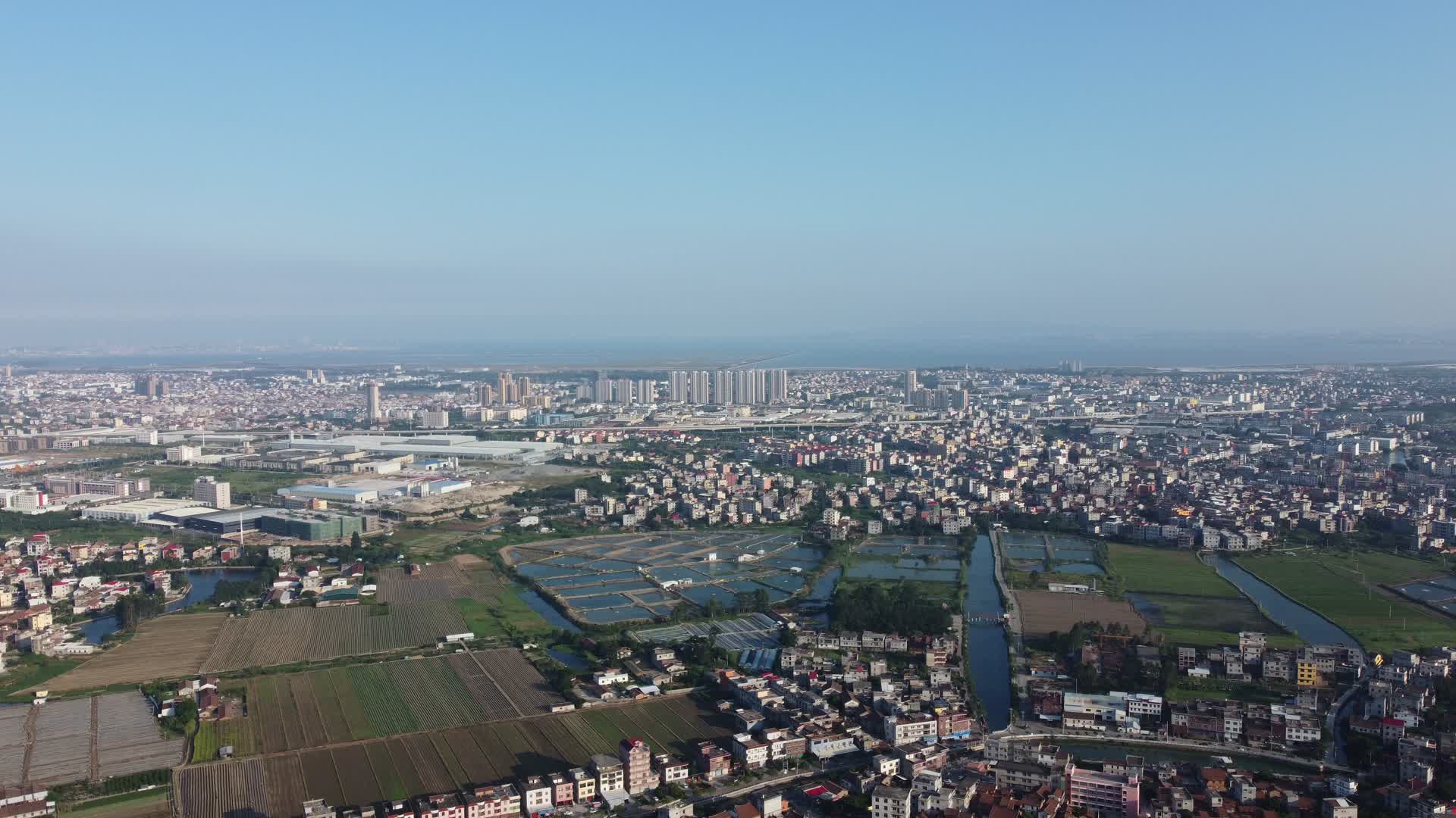 航拍莆田市涵江区西林村4K实拍视频视频的预览图