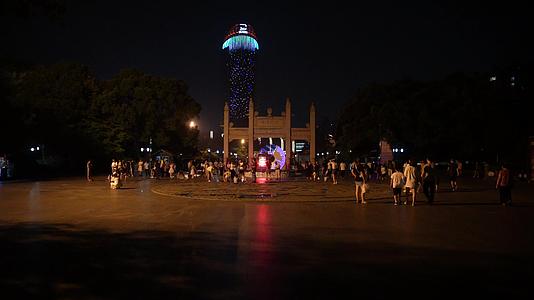 浙江杭州京杭大运河桥西历史文化街区4K夜景视频视频的预览图