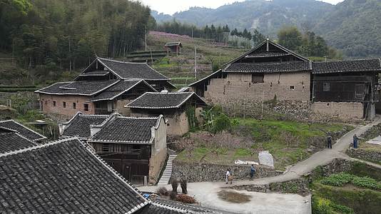 福建传统村落屋顶航拍视频的预览图