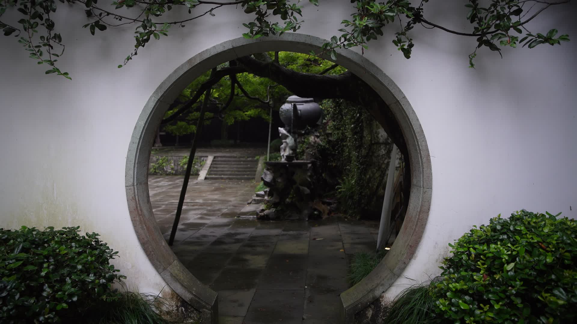 杭州西湖虎跑公园虎跑梦泉碑亭4K视频视频的预览图