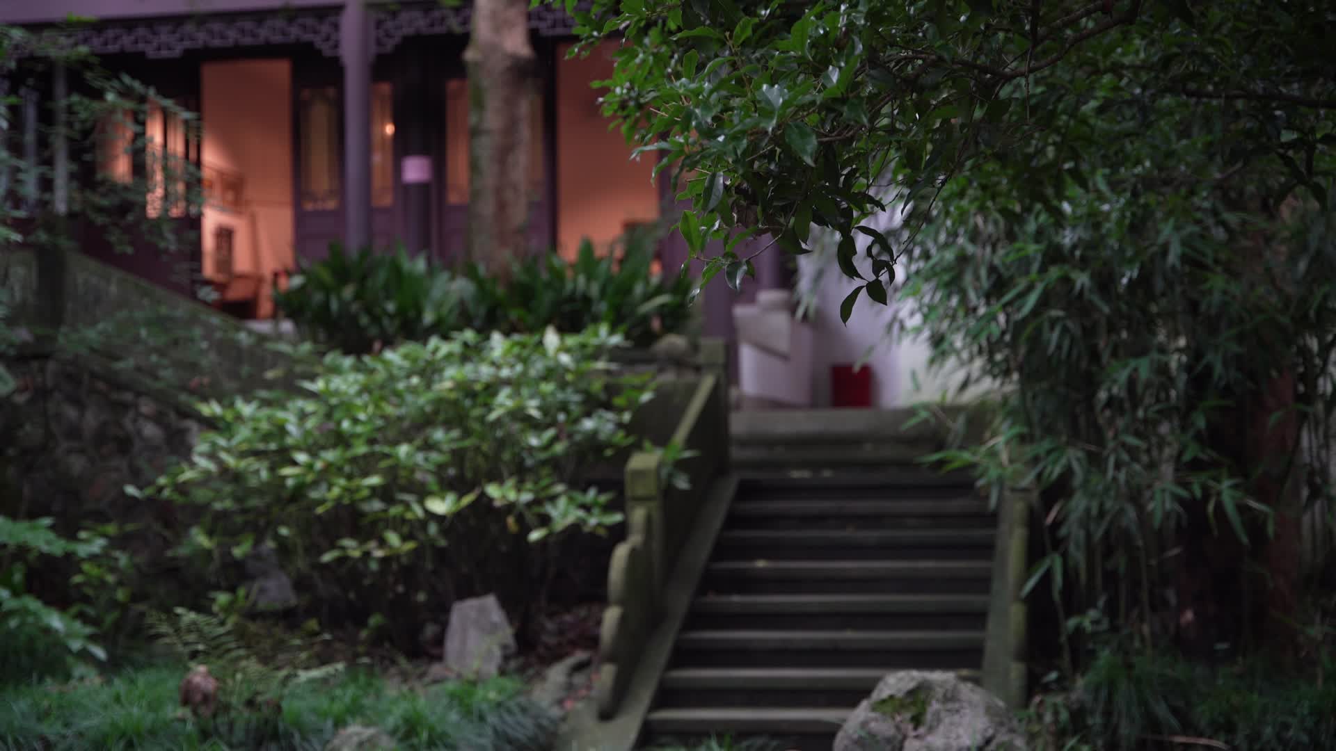 杭州西湖虎跑公园李叔同弘一法师纪念馆4K视频视频的预览图