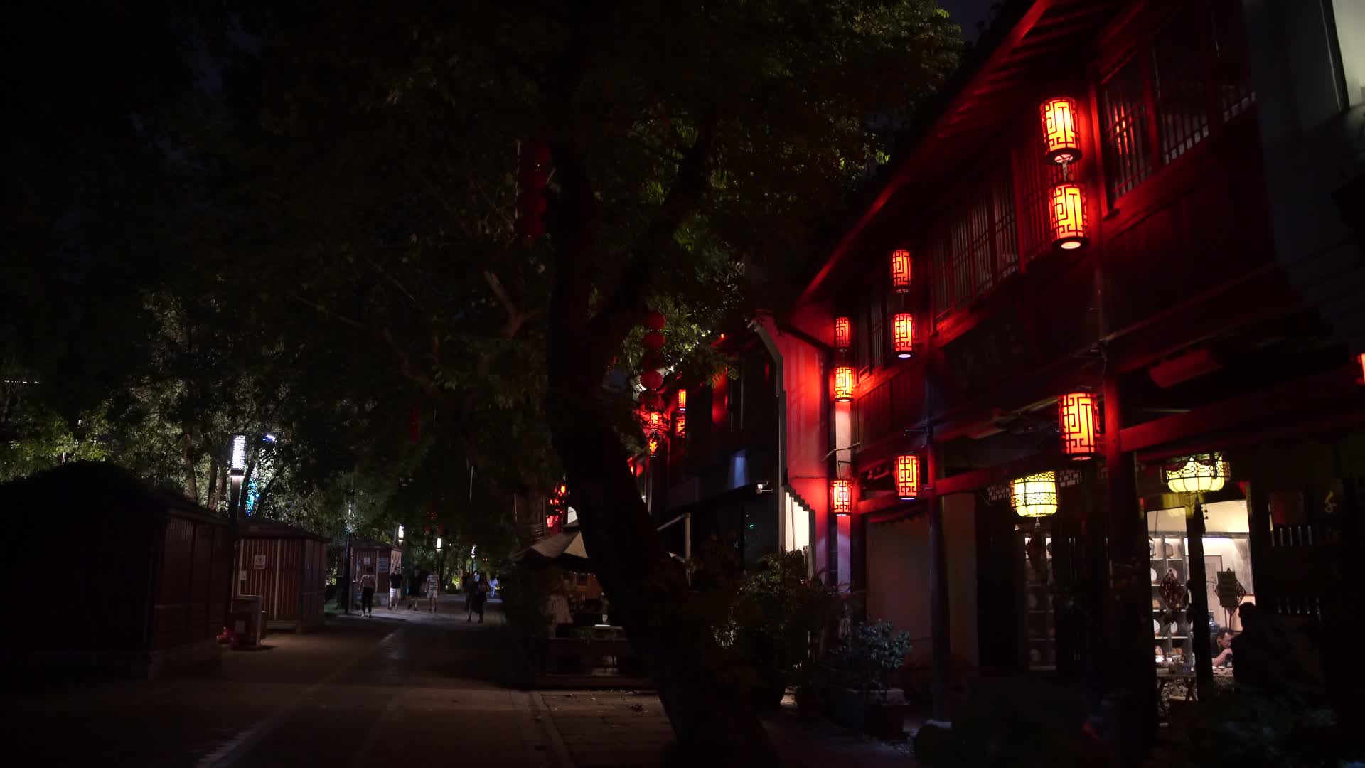 杭州大兜路历史街区夜景4K视频视频的预览图