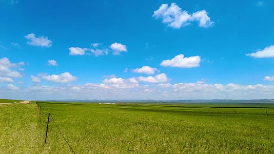 美丽的千里草原内蒙古锡林郭勒午后5k超高清航拍视频视频的预览图