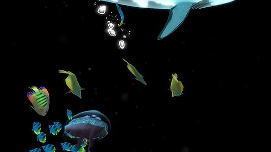 宽屏海底世界全息天幕带鲨鱼视频的预览图