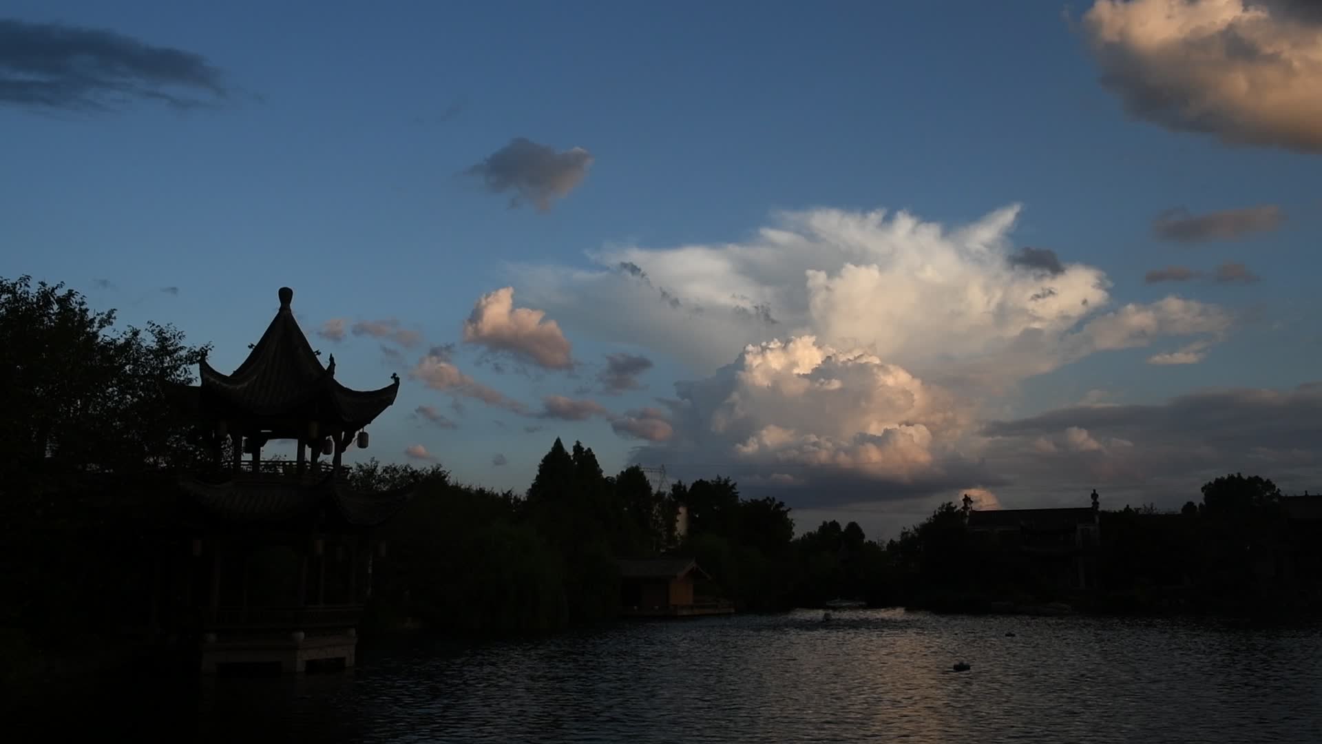 杭州西湖晚霞视频视频的预览图