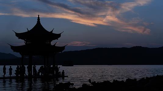 杭州西湖风景区集贤亭下午视频视频的预览图