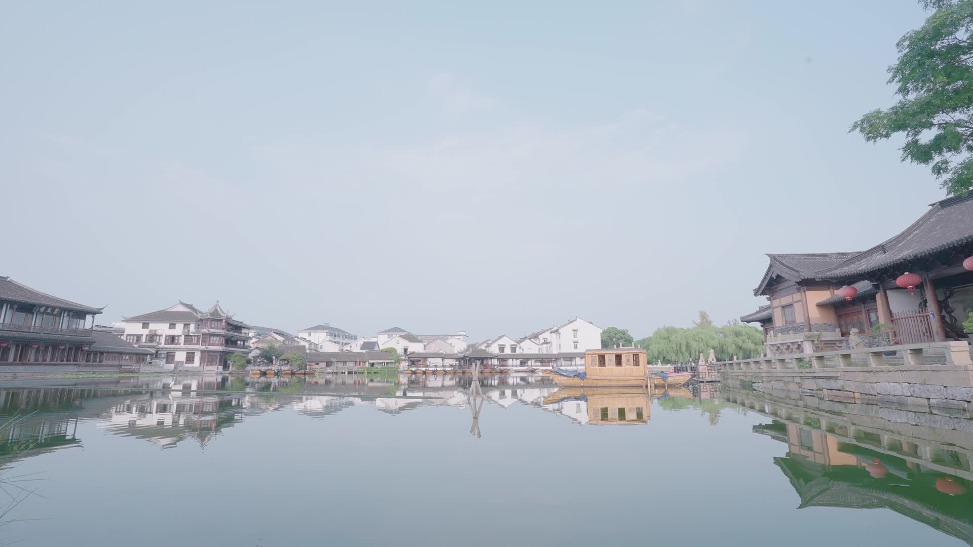 4K江南古镇锦溪旅游视频的预览图