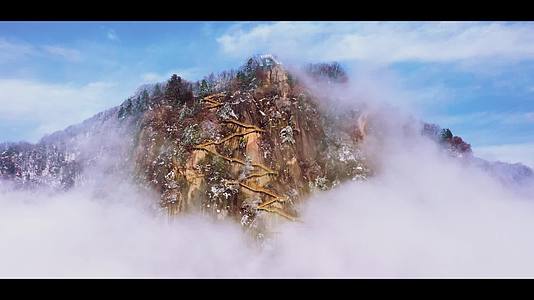 宝鸡眉县红河谷红河丹崖唯美雪景视频的预览图