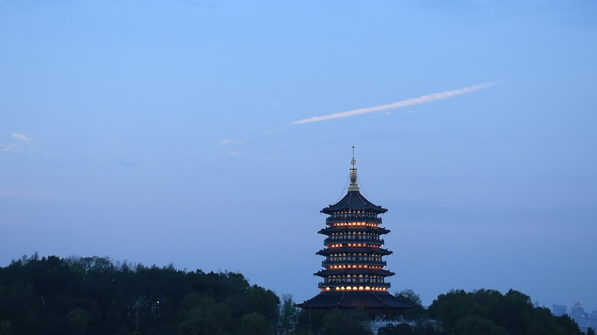 杭州西湖风景区净慈寺禅院风景视频视频的预览图