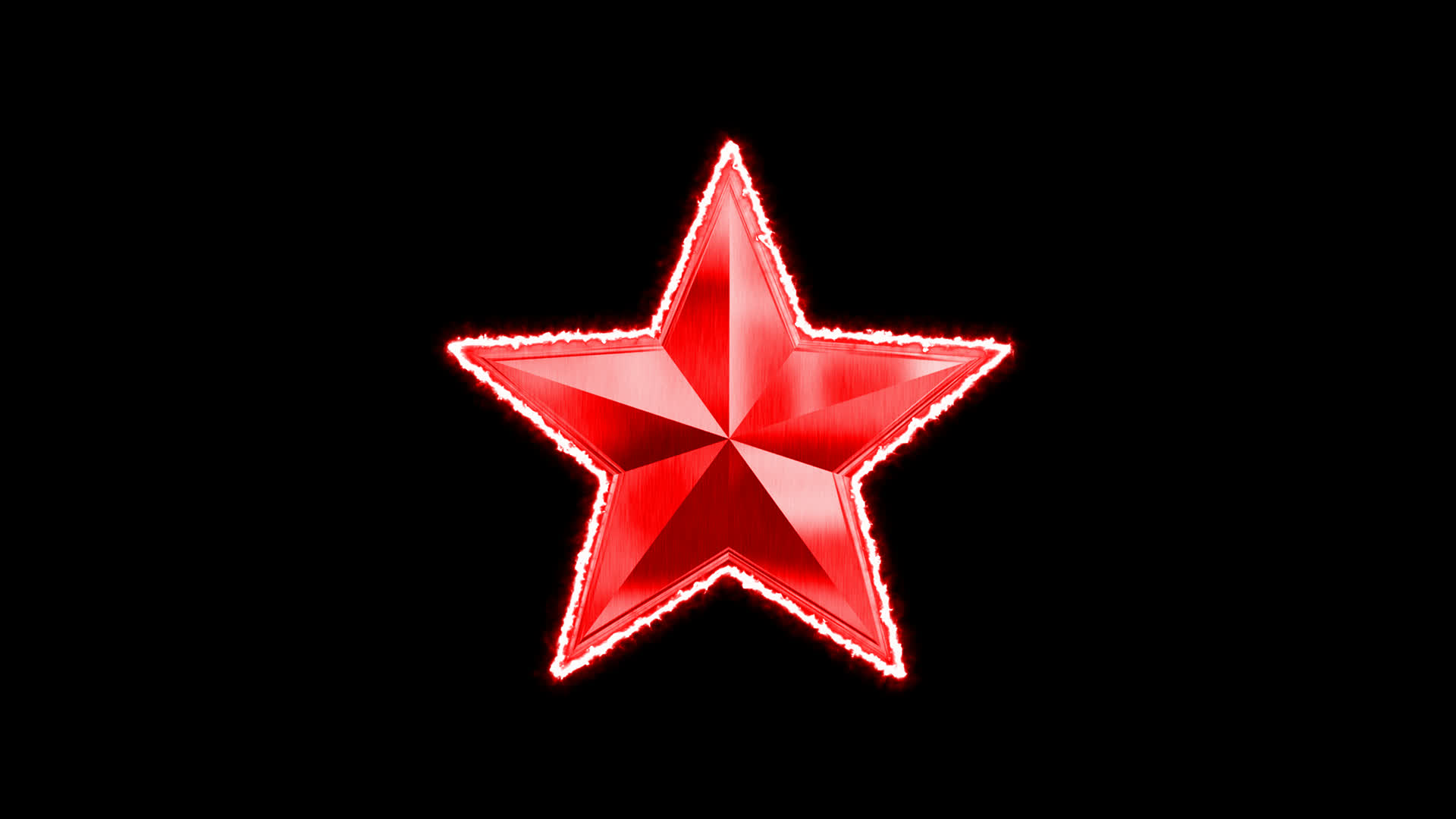 4K红色五角星能量按钮循环视频的预览图