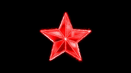 4K红色五角星能量按钮循环2视频的预览图