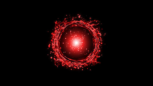 4K红色粒子能量圈通道视频循环视频的预览图