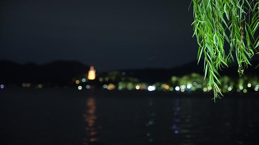 杭州西湖风景区4K风景夜景视频视频的预览图