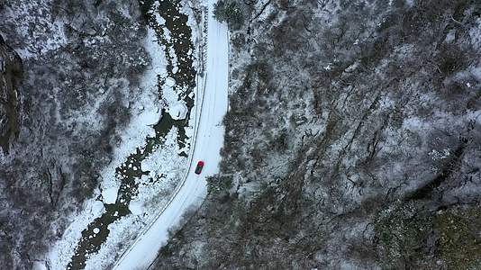 宝鸡眉县红河谷唯美雪景视频的预览图
