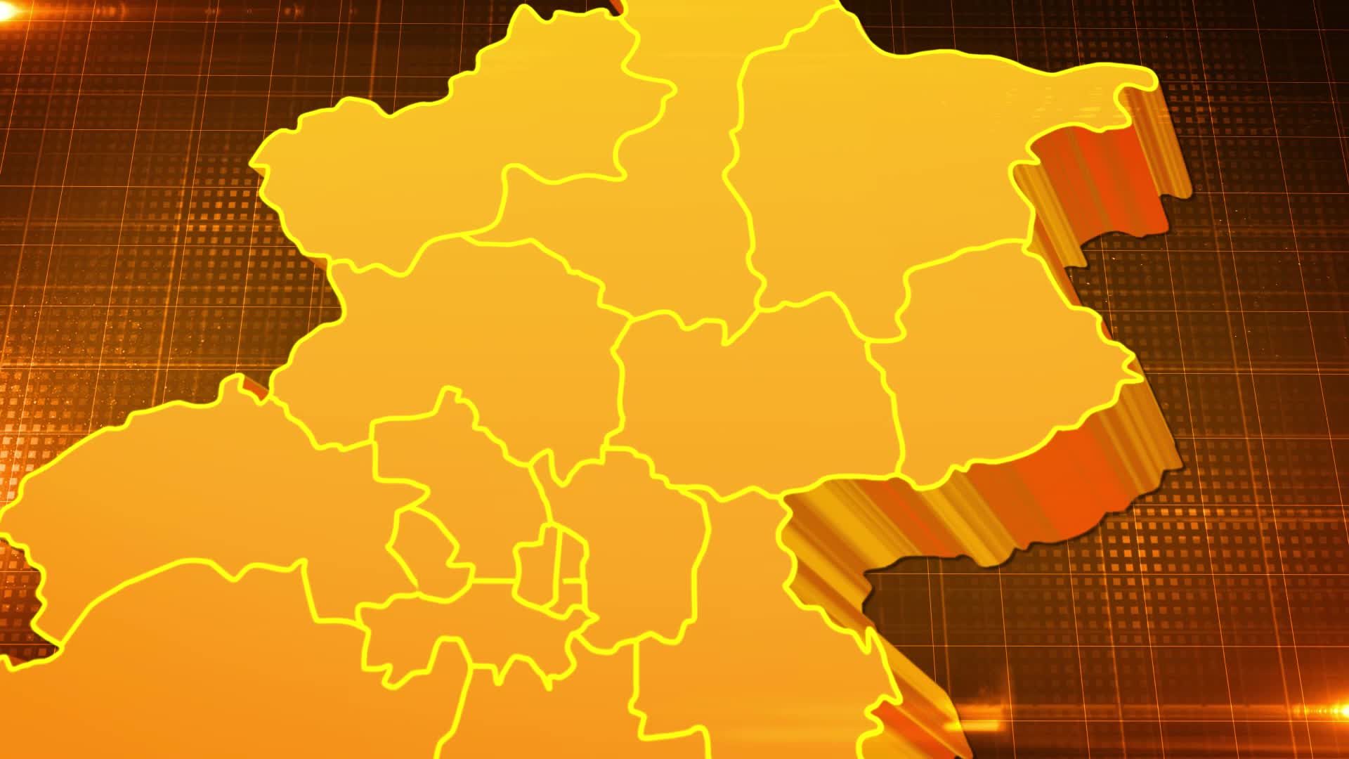 中国省份地图澳门地图辐射定位AE模板视频的预览图