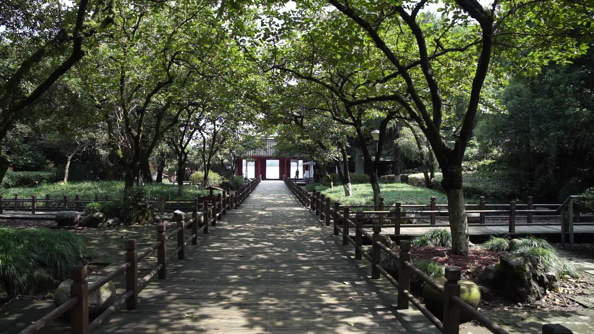 杭州西湖风景区清行宫遗址风景视频视频的预览图