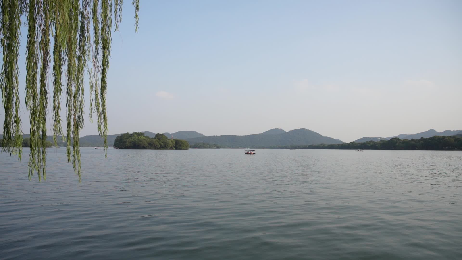 杭州西湖风景区风景视频视频的预览图