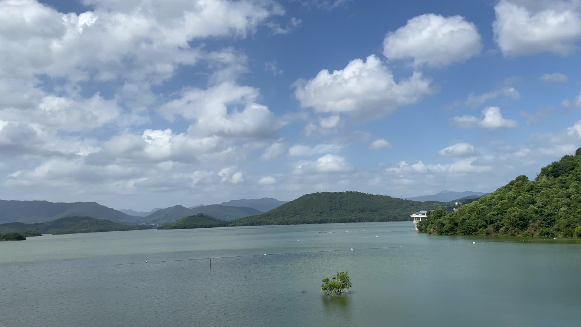 莆田市东圳水库风景4K实拍视频视频的预览图