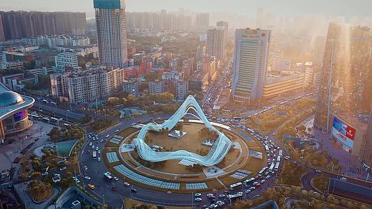 武汉城市地标航拍光谷广场航拍视频的预览图