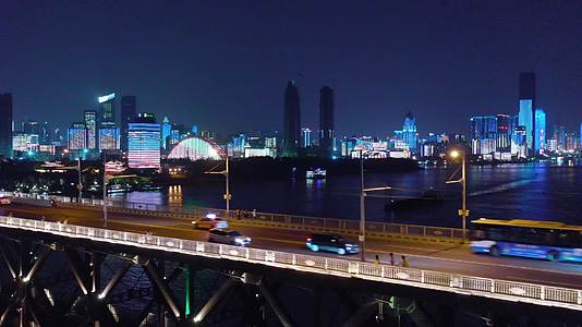 武汉长江沿江风光航拍视频视频的预览图