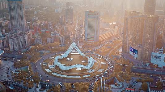 武汉城市地标航拍光谷广场航拍视频的预览图