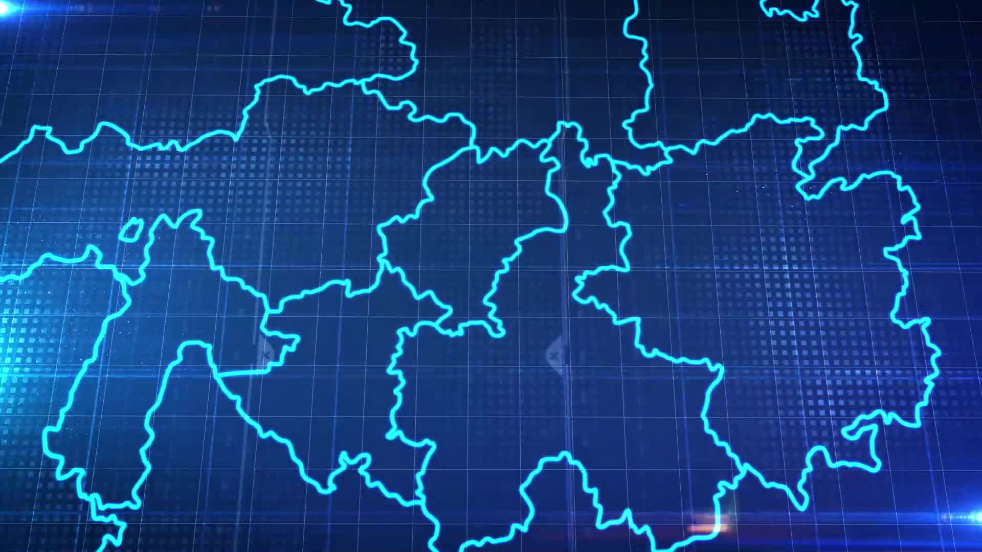中国省份地图贵州省地图辐射定位AE模板视频的预览图
