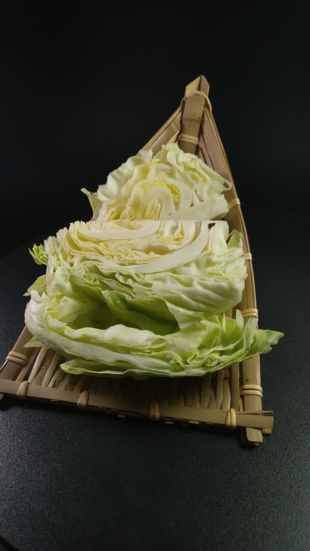牛心包包菜食材蔬菜4K实拍视频视频的预览图
