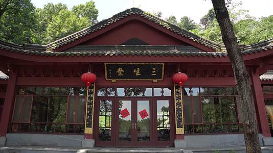 杭州西湖风景区三生石4K风景视频视频的预览图