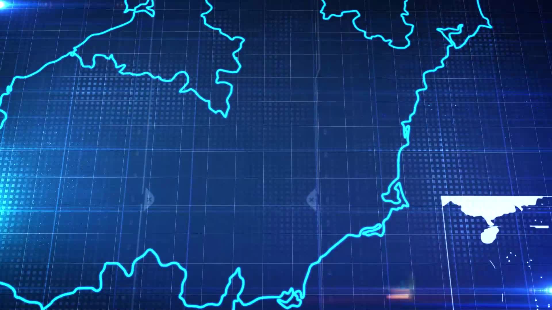 中国省份地图海南省地图辐射定位AE模板视频的预览图