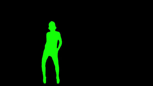 美女跳舞带透明通道剪影视频的预览图