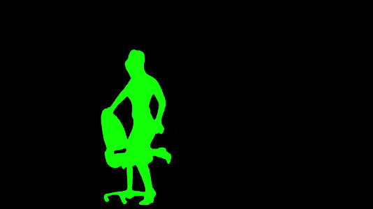 椅子舞带透明通道剪影视频的预览图