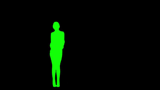 短发美女跳舞带透明通道剪影视频的预览图