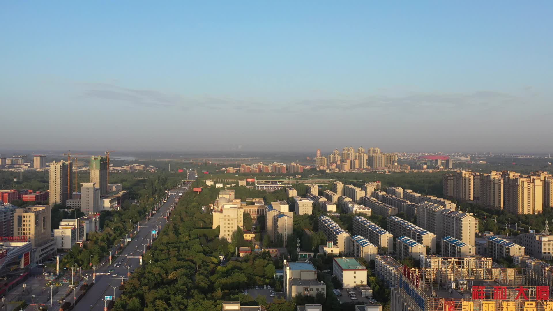 宁夏吴忠市城市风光视频的预览图