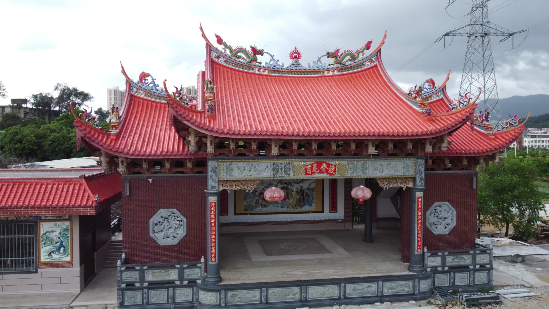 航拍福建省重兴社寺风景4K实拍视频视频的预览图