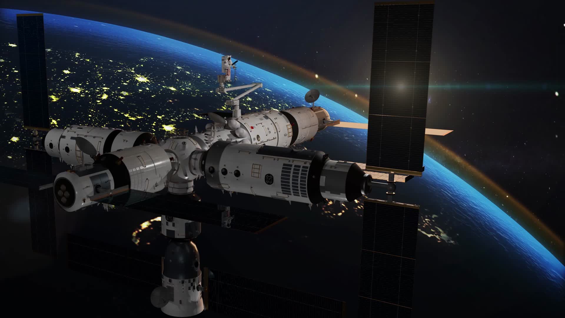 4K中国空间站太空任务视频的预览图