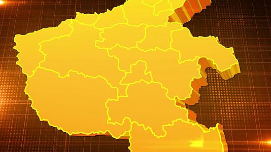河南省金色立体地图辐射定位AE模板视频的预览图